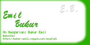 emil bukur business card